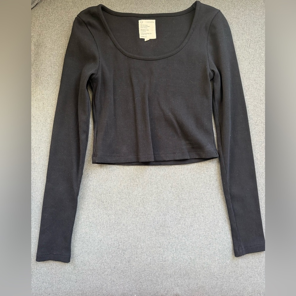 For Days Organic Cotton Ribbed U-Neck Long Sleeve
